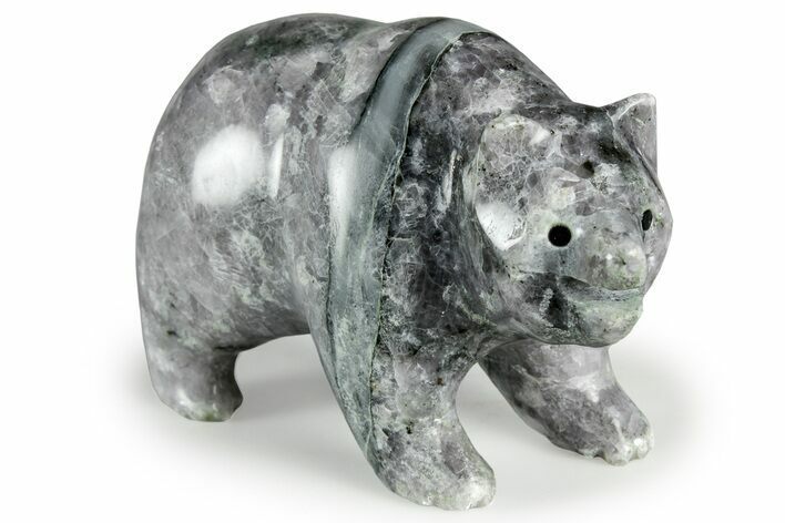 Realistic Polished Purple Lepidolite Bear - Philippines #326784